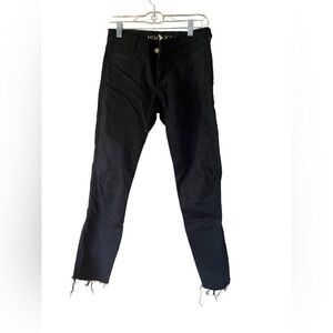 MIH Jeans Black Denim Frayed Hem‎ Skinny Jeans Size 26